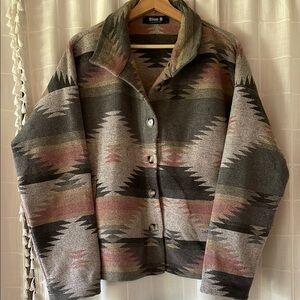 Blue B Multicolor Southwest  Jacket large Aztec print